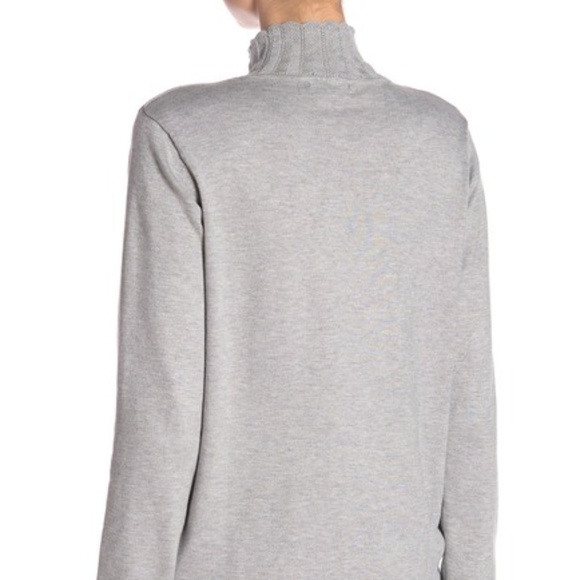 Scalloped Trim Long Sleeve Turtleneck Sweater - Picture 3 of 6